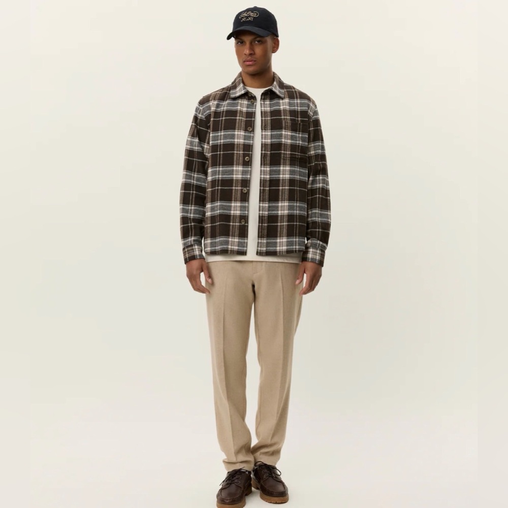 BNWT LES DEUX LENNON CHECK OVERSHIRT SIZE XL